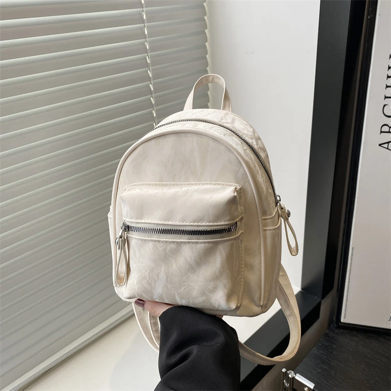 حقائب ظهر نسائية لطيفة عبر الجسم حقيبة كتف بولي Leather جلد بنات مدرسة أنثى كتاب صغير حقيبة كمبيوتر محمول حقيبة ساع #4