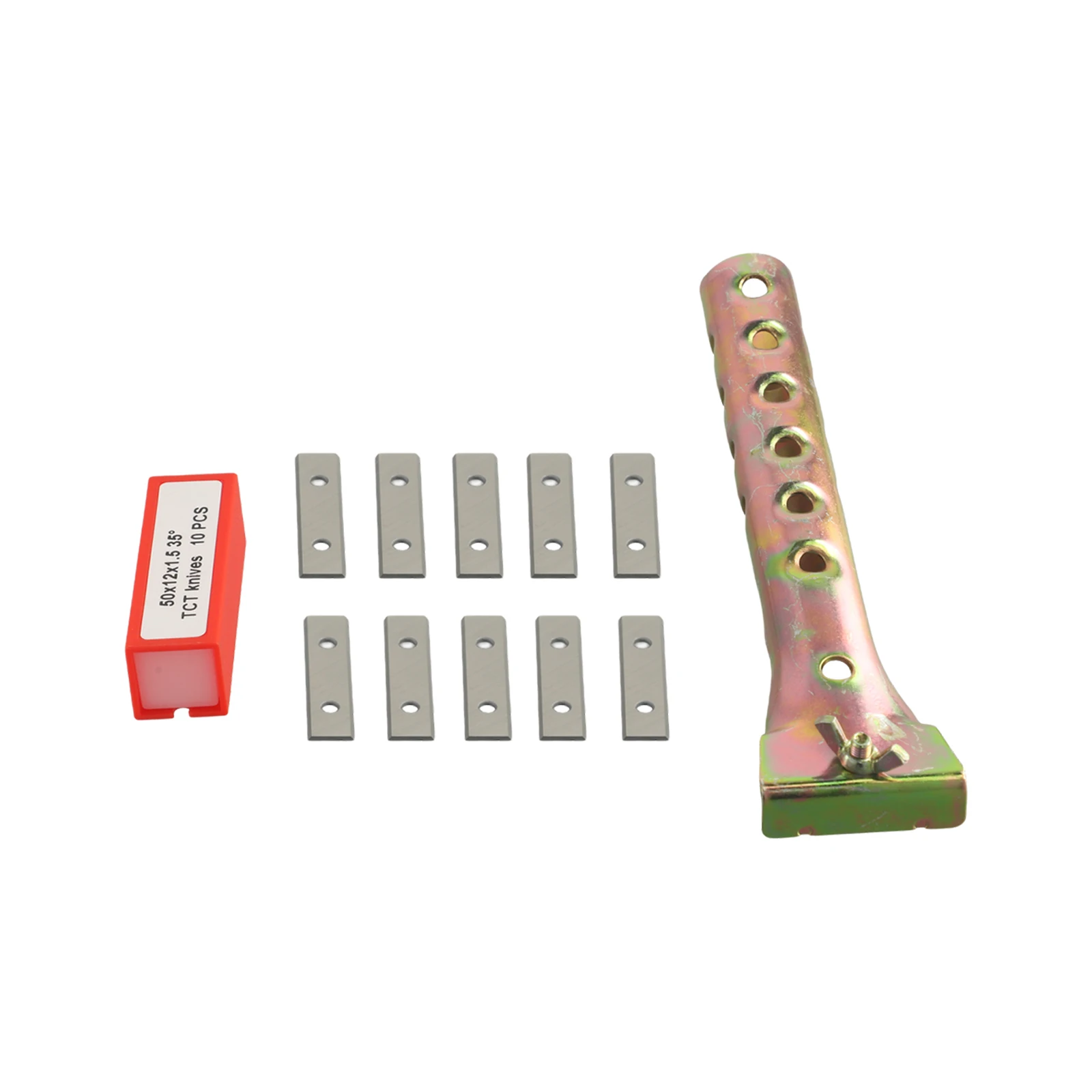 

10pcs Scraper Blades With 1Pcs Paint Scraper Square 50x12x1.5mm For Wood Surfacing And Scrape Off Paint From Flat Home Tools