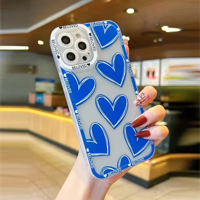 Luxury Love Heart Colorful Korean Soft Clear Phone Case For iPhone 15 Pro Max 14 13 12 11 Pro Max XR XS Max 7 8 Plus Y2K Cover image 6