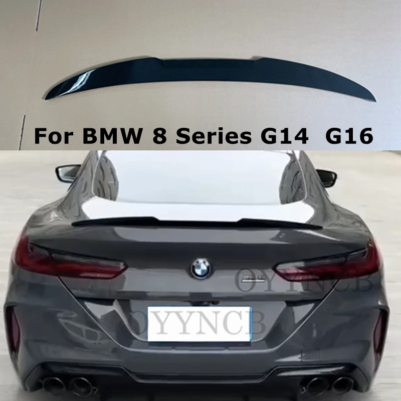 For BMW 8 Series G14 2 doors G16 4 doors 2019-2023 Gloss Black Carbon Exterior Rear Trunk Wing Spoiler Auto Parts