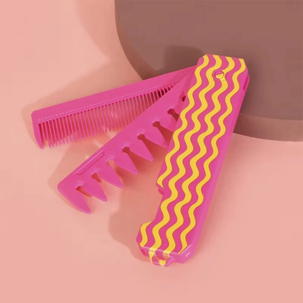 

Портативная складная расческа для волос 3 в 1, масляная расческа для ухода за головой, складная карманная расческа, пластиковая многофункциональная расческа для укладки на каждый день