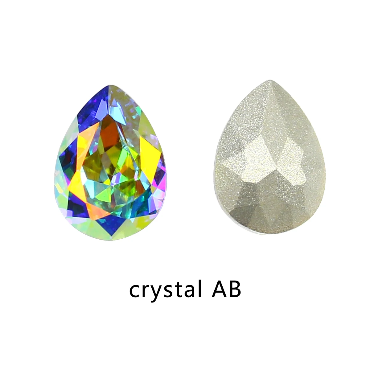 Twinkling AB Tear Drop Crystal Rhinestones All Size Glass Beads Pointback Diamond Glue on Garment Craft Jewelry Accessories 3003