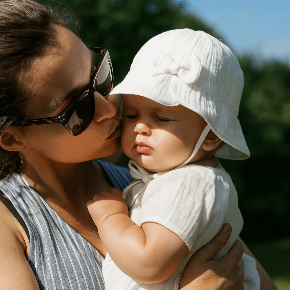 

Adjustable Cotton Toddle Bucket Hat Bowknot Love Heart Baby Sunhat Sunscreen Wide Brim Infant Fisherman Hat Kid