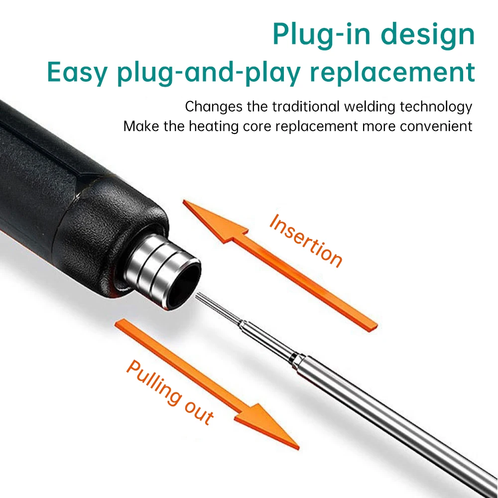 USB سبيكة لحام مجموعة صغيرة الرقمية الكهربائية سبيكة لحام عدة نوع C واجهة قابل للتعديل درجة الحرارة لحام أداة لحام الحديد #5