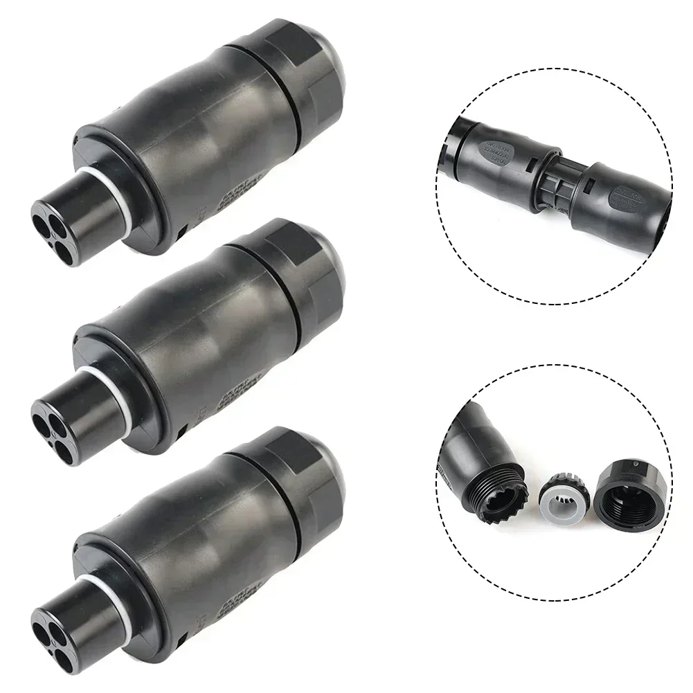 1/3 Set 3-Pole Waterproof Connection Male Plug End Cap For Betteri BC01 ForHoymiles 25A 250V AC  Solar Connectors Parts