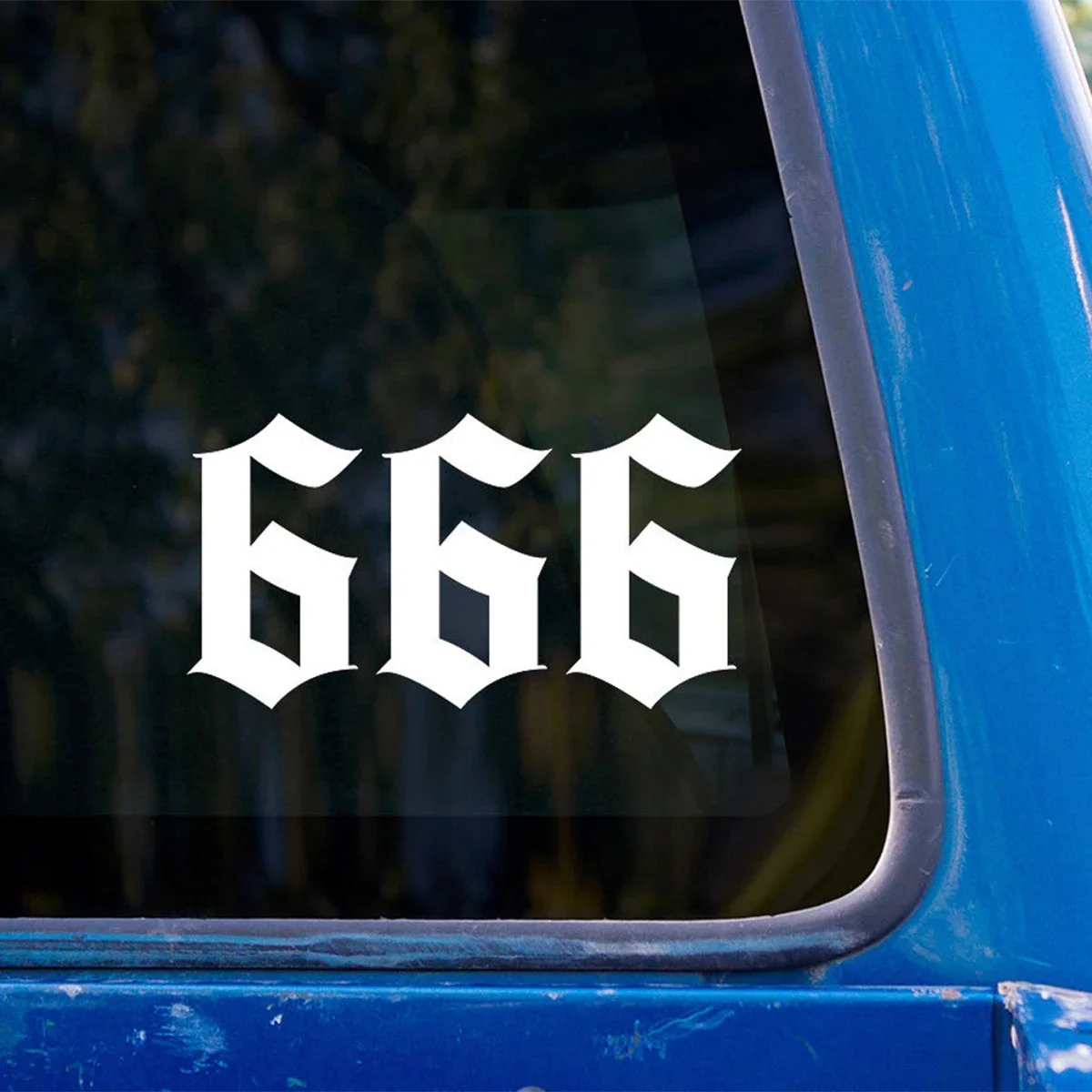 

Number 666 Vinyl Sticker Decal Car Sticker Laptop Sticker, For CarSuitable For Car Stickers, Motorcycle Stickers