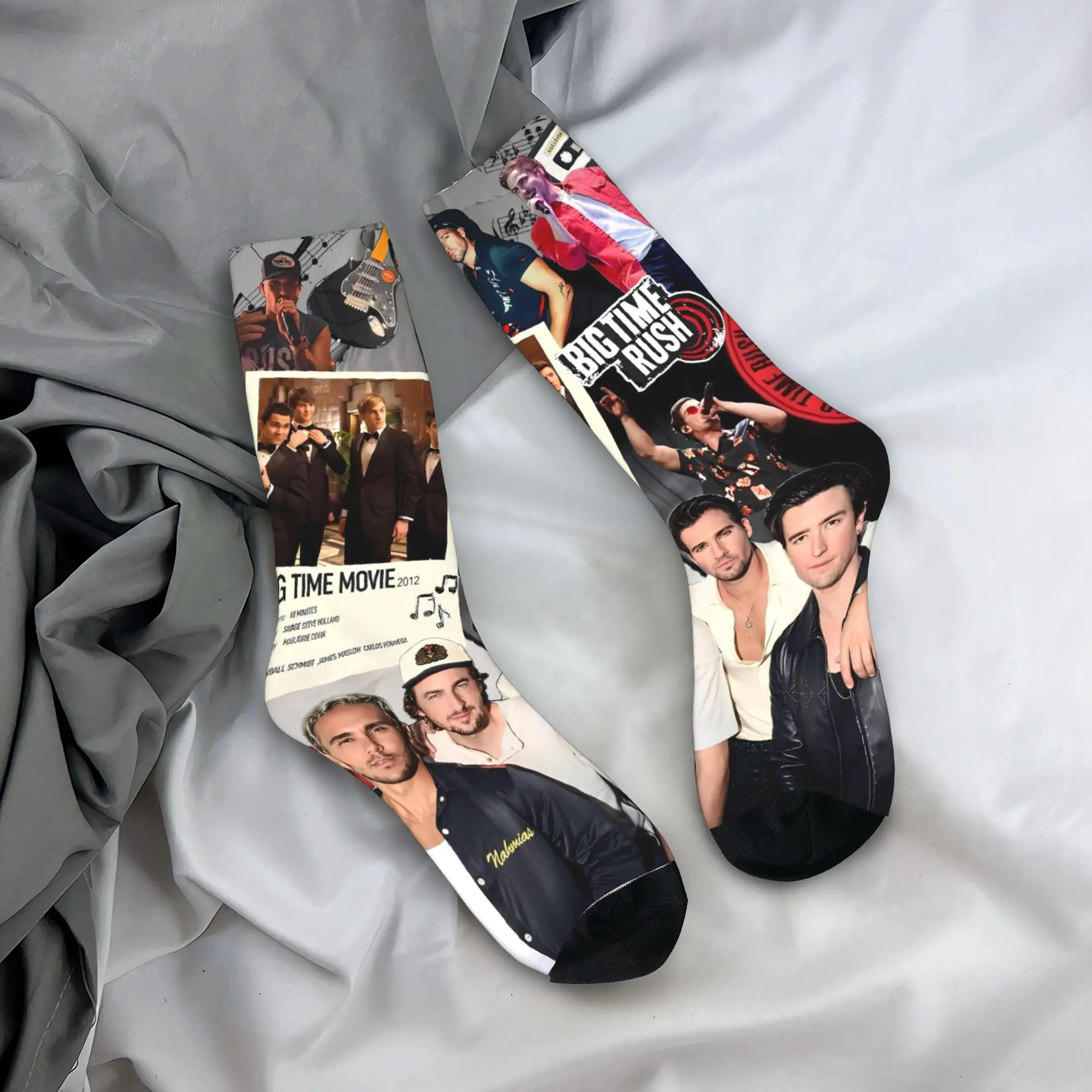 

Big Time Rush Socks Funny Stockings Women Men Quality Cycling Socks Autumn Pattern Non Slip Socks