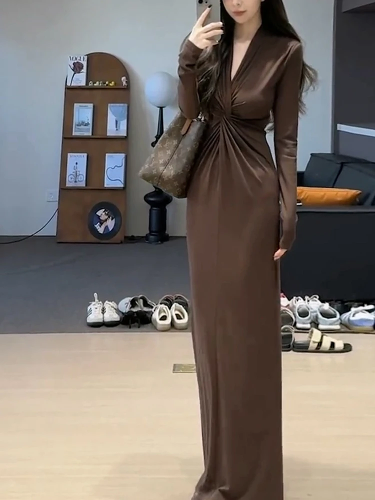 Vestidos de manga comprida vestido feminino gala outono veludo lapela motociclista decorativo abotoado cintura apertada em linha reta retro altgoth em camadas