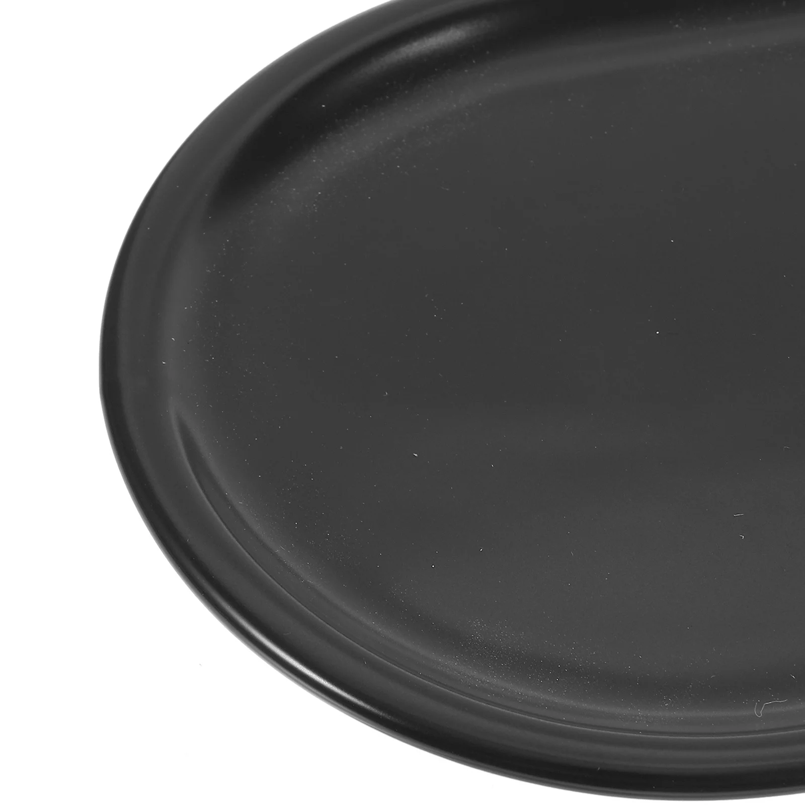 

Black Oval Ceramic Tray Small Bathroom Vanity Countertop Decorative Perfume Jewelry Key Storage Display Dish Bathroom Tray