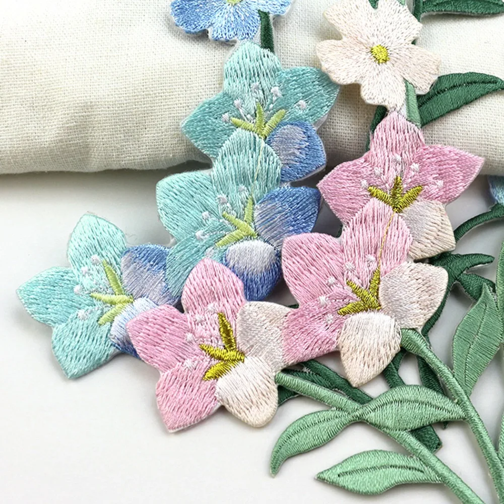 Flower Ironing Stickers Embroidered Patches Decals Clothing Accessories Skirts Decorative Fabric Patches