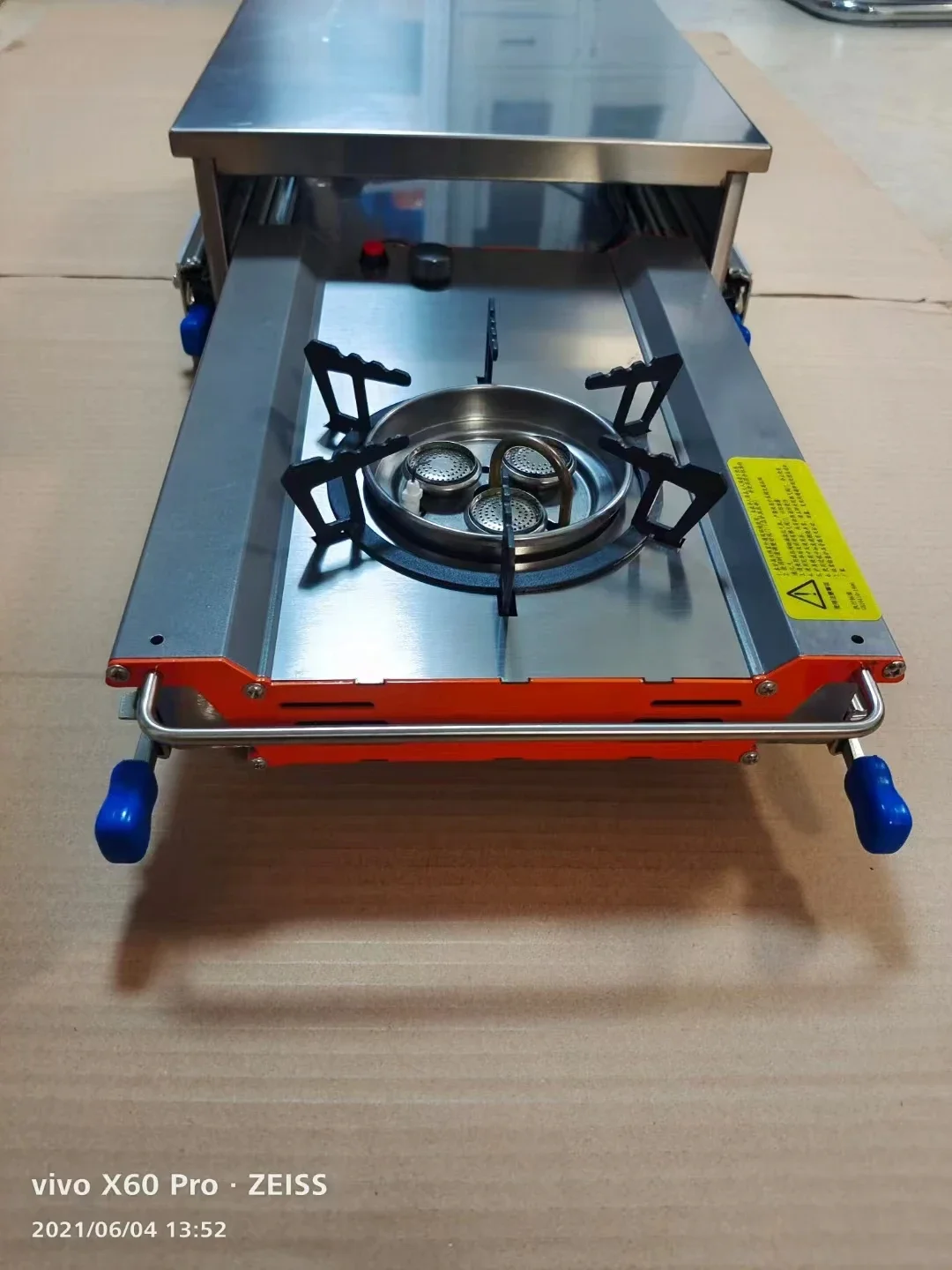 Portable Stainless Steel Pull-out Gas Stove Burner With Integrated Sink And Faucet