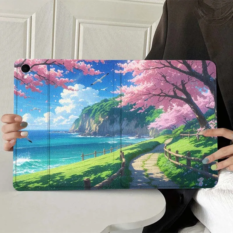 

Art Landscape Flower Tree For Samsung Galaxy Tab A7 A A8 A9 A11 S6 S11 10.1 10.4 10.5 Inch Lite PLus Soft Tablet Case Gift