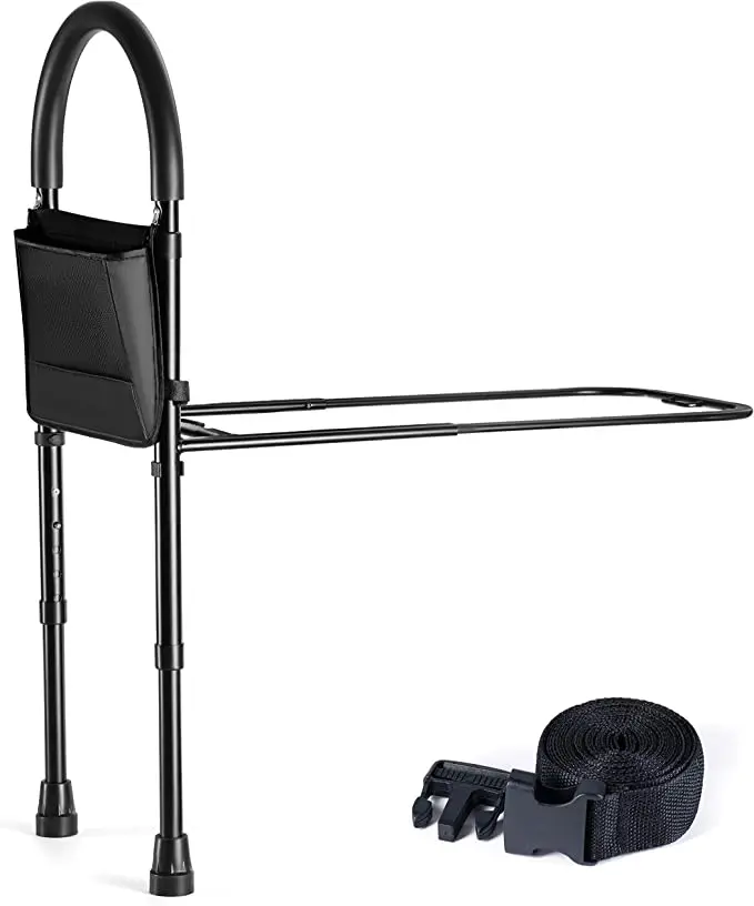 درابزين سرير قابل للتعديل مع جيب تخزين لكبار السن عالي الجودة #1