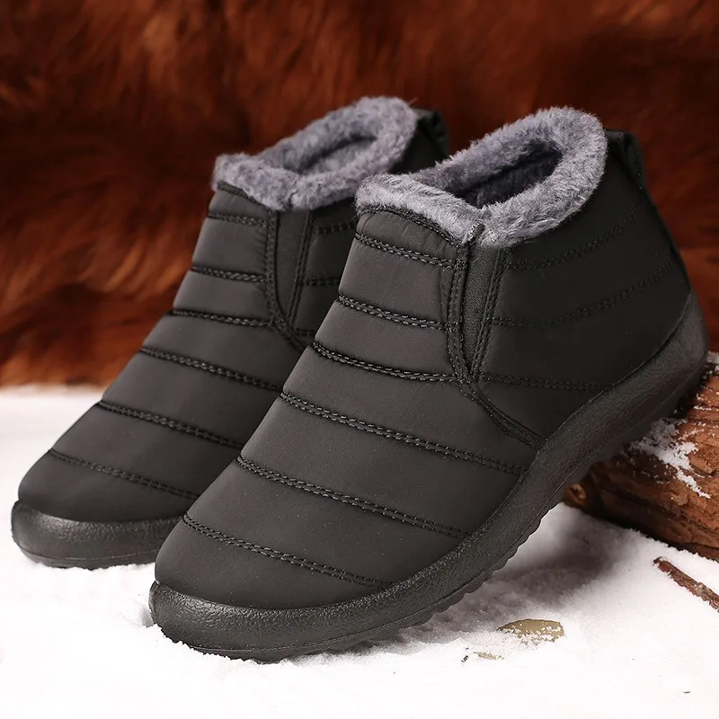 Snow Men Boots Casual Shoes Man Outdoor Men's Winter Sneakers Platform Men Shoe Waterproof Ankle Boots Work Boots Footwear image 2