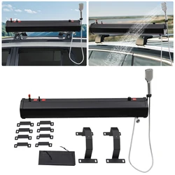 30L Portable Water Tank for Camping, Roof Rack Mount Road Shower, Outdoor Activities Water Supply with 1.7m Water Hose
