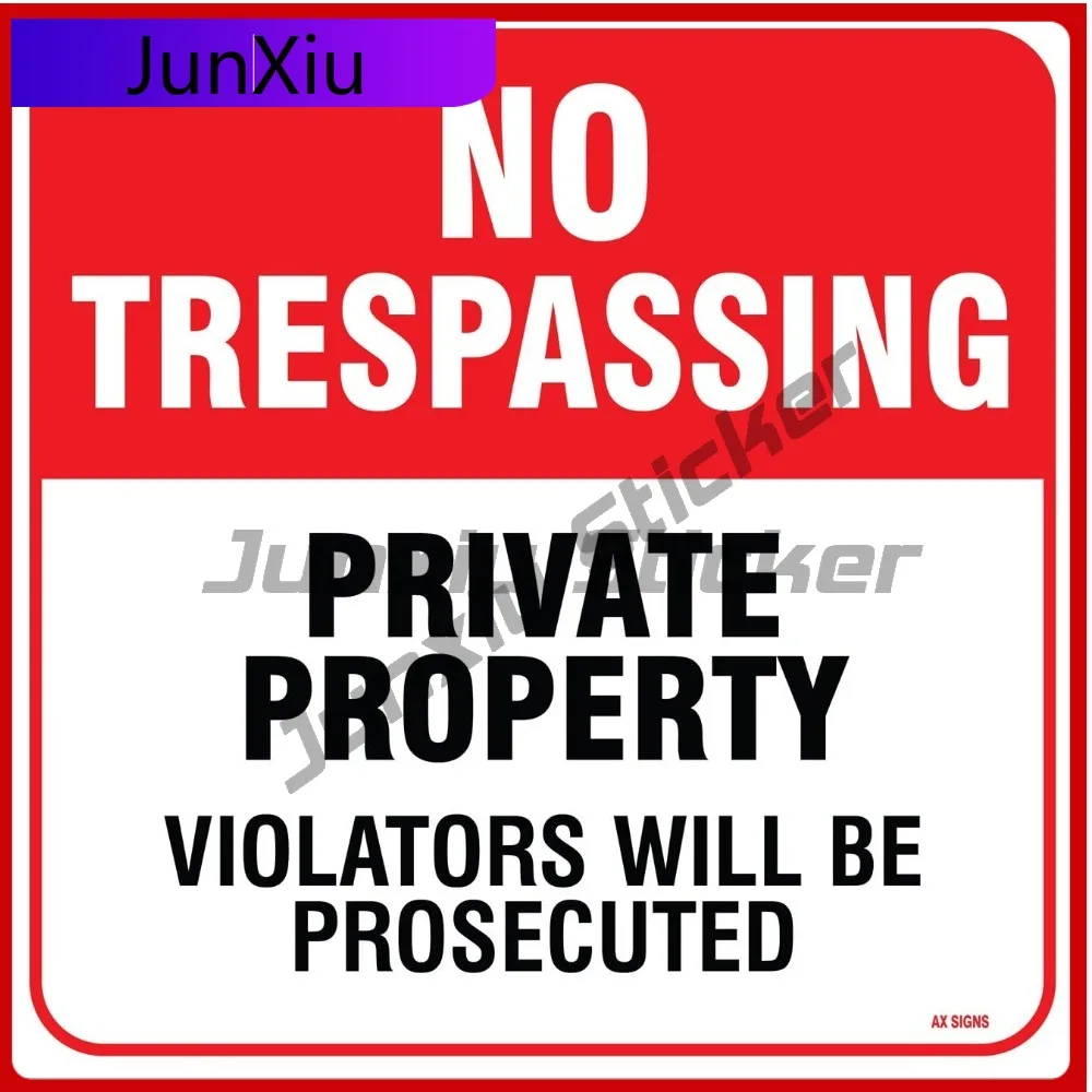 

No Trespassing Sign Private Cool Car Laptop Window Bumper Walls Camper Van Decal Decoration Cool Cool Vintage Retro Funny