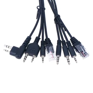 Cáp lập trình USB máy tính, 8 trong 1, Kenwood, Baofeng, Motorola, Yaesu, ICOM, Handy, Walkie Talkie, Tự radio, phần mềm CD 8 Bán hàng chính chơi CD Kenwood - №4