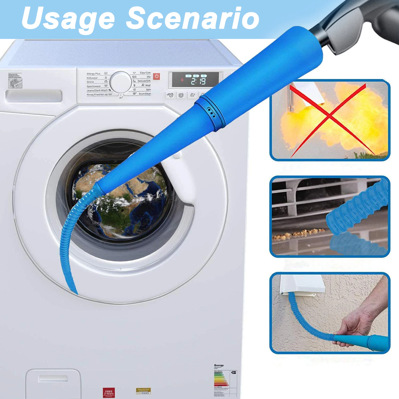 Washing machine clean vacuum cleaner pipe Hoover Connection Hose