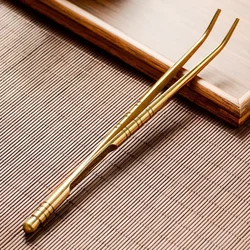 Brass Tea Clip Metal Toast Tong Pure Copper Toaster Bagel Bacon Tweezers Sugar Ice Tea Tong Teaware Kitchen Accessories Tool NEW