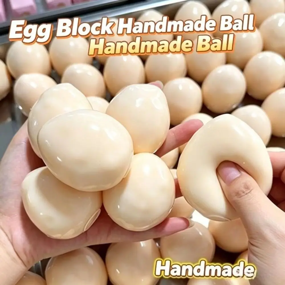 Crunchy Crunchy Egg Squishy Sound Effects Soft Handmade Egg Squeezing Comfortable Kneading Sensory Fidget Home Decoration