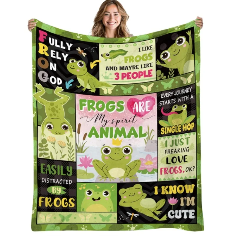 

Одеяло-лягушка, уютный подарок лягушки для женщин, одеяло для любителей лягушек, подарок на тему лягушки для девочек и мальчиков, одеяло в подарок на день рождения