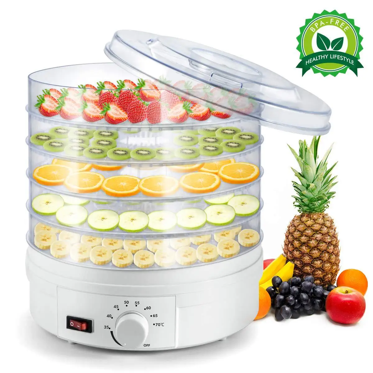 7-Layer Electric Food Dehydrator Fruit Dryer Commercial Vegetable Dry Fruit Drying Machine Portable Fresh Keeping Machine