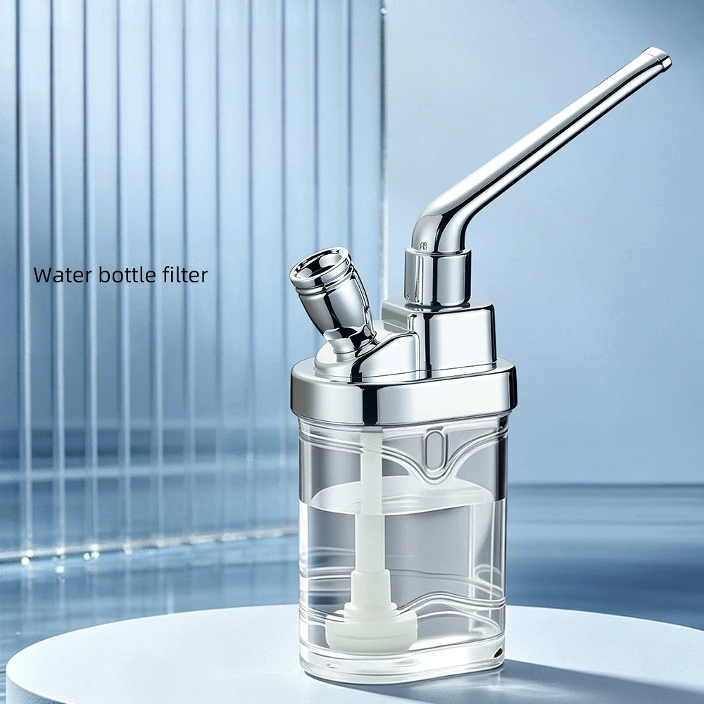 Water Bottle Triple Filter Pipe, Men's Portable Pipe, Coarse, Medium, Fine Universal Dry Cut Tobacco, Portable Water Pipe