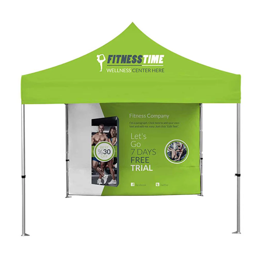 3mx3m Custom 10x10 40mm Hexagon Aluminum Frame 600D Oxford PU Canopy Tent Custom Printed 10x10 Advertising Trade Show Tent