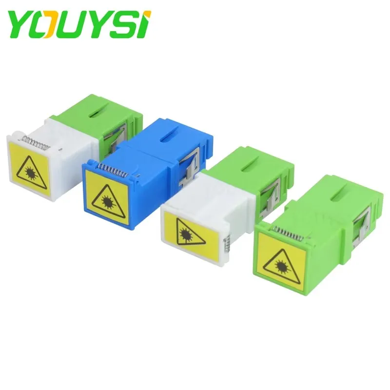 10pcs SC APC/UPC Optic Fiber Adapter Connector SC no ear Simplex Fiber Optic Adapter Coupler Flange With Dust Cover Special