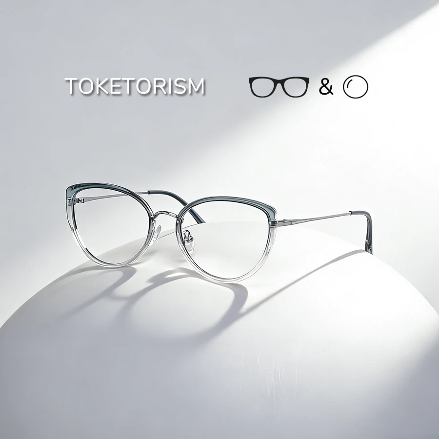 

Toketorism винтажные женские очки с защитой от синего света, оптическая оправа для очков, очки для чтения