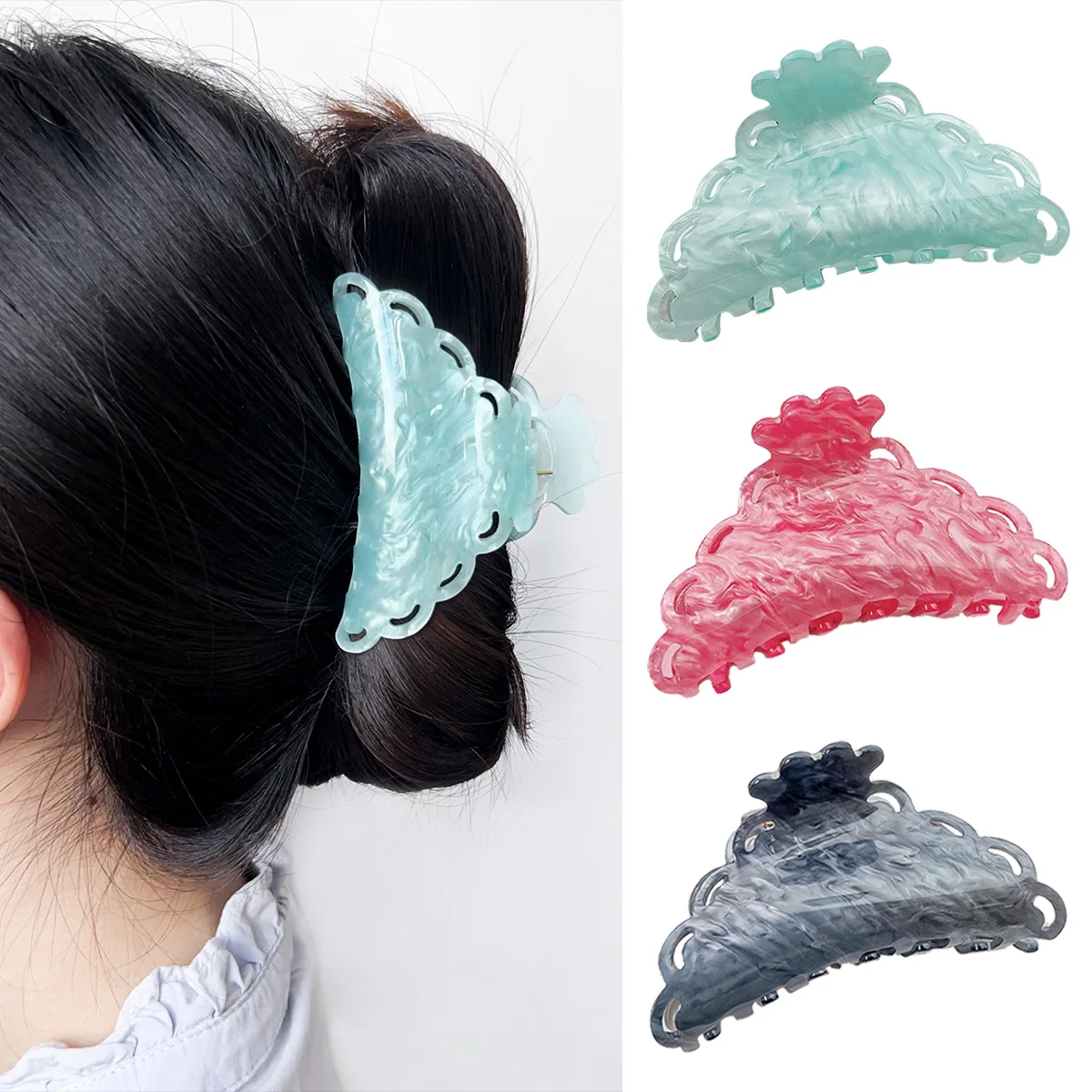 

1 Pcs Ladies' Hair Grab Korean Wave Hollow Out Versatile Fashion Hair Claws High-quality Luxury Brand Hair Accessories For Girl