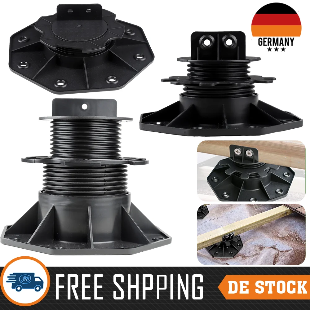 Kit di sollevamento base regolabile da 10 pezzi Supporto per piattaforma Piedistallo Cuscinetto a pavimento Blocco base Gamba per mobili Gambe per divano resistenti in acciaio