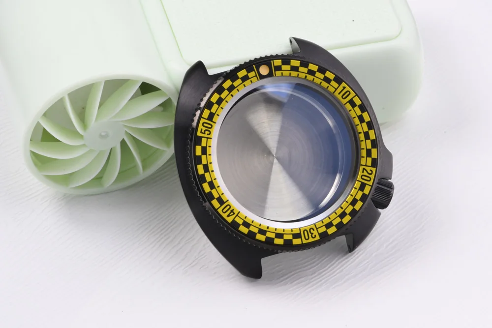 PVD Abalone Diver Uhrengehäuse, 28,5 mm Zifferblatt, 4,2 Uhr, Saphirglas, Edelstahl, 20 ATM wasserdicht, für NH35/36/4R/6R Uhrwerk – Detail 8