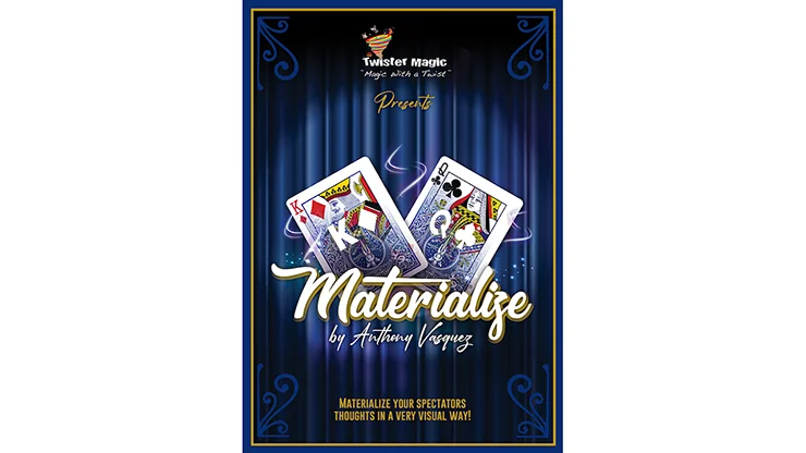 MATERIALIZE (QC/KD) By Twister Magic Gimmick Mentalism Magic Tricks Prediction Close Up Magic Props Street Beginner Illusions