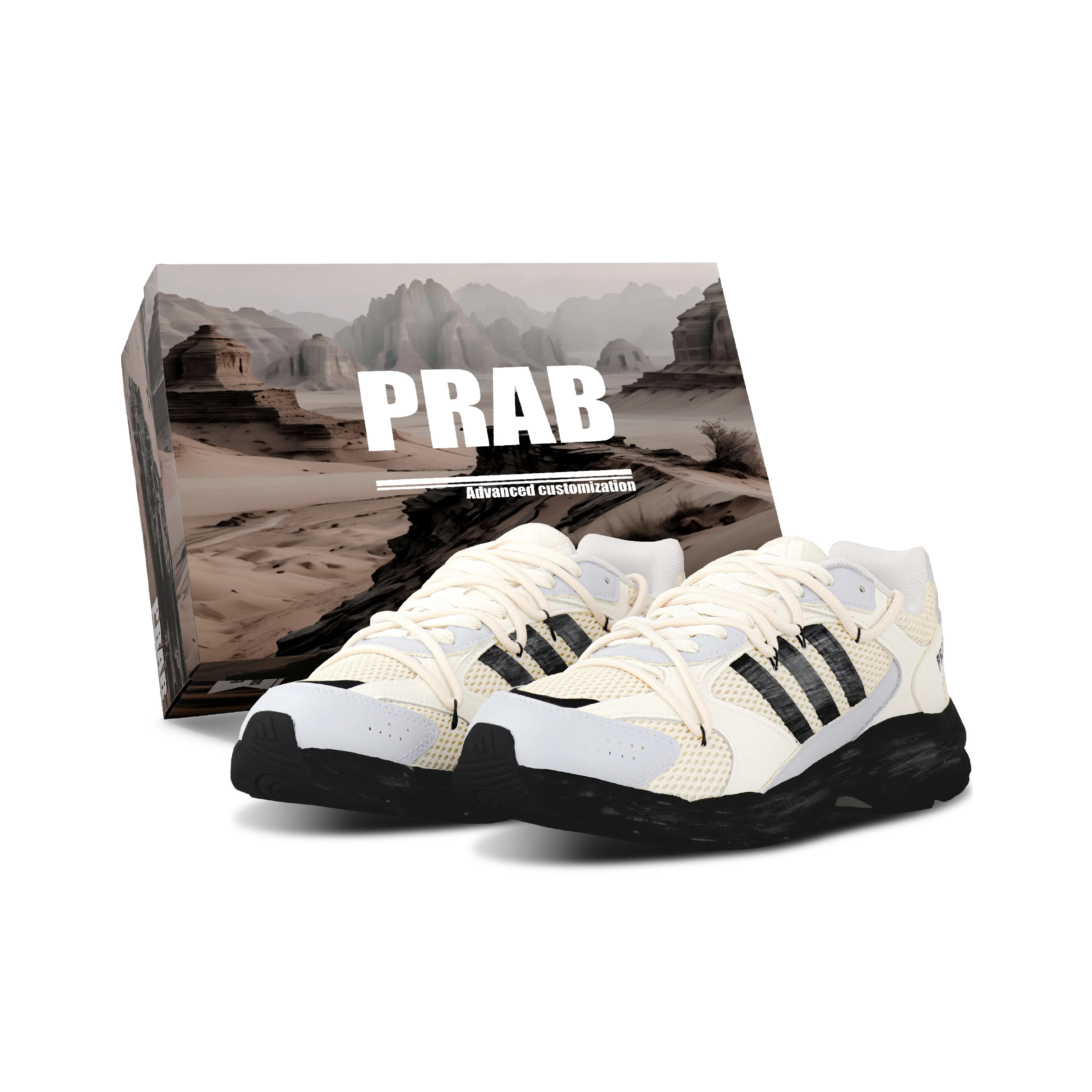 Adidas CRAZYCHAOS 2000 Abrasion Resistant Low top Chunky Sneakers Unisex Beige IH0457Team1559-SBOX