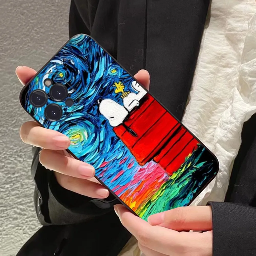 Классический чехол для телефона Comic S-Snoopy для iPhone 16, 15, 8, 7, 6, 6S Plus X SE XR XS 14 11 12 13 Mini Pro Max Mobile Case