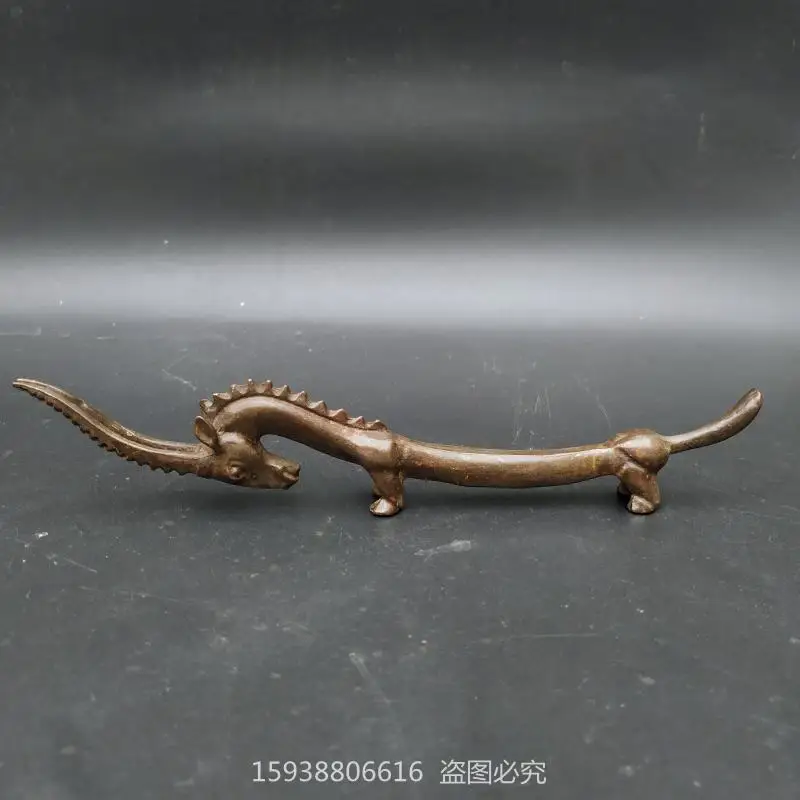 Antique Miscellaneous Collection Ancient Pure Purple Tibetan Antelope Pen Holder Vintage Home Copper