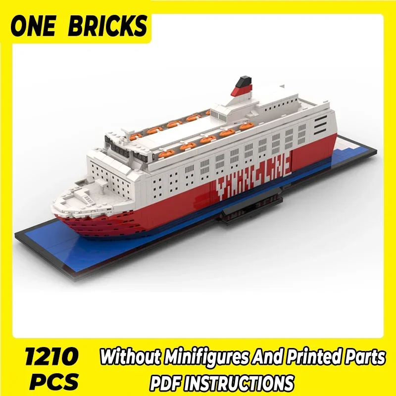 Moc Building Blocks Classics Ferry Model The Viking Sally Technical Bricks DIY Assembly Construction Toys For Kids Holiday Gifts