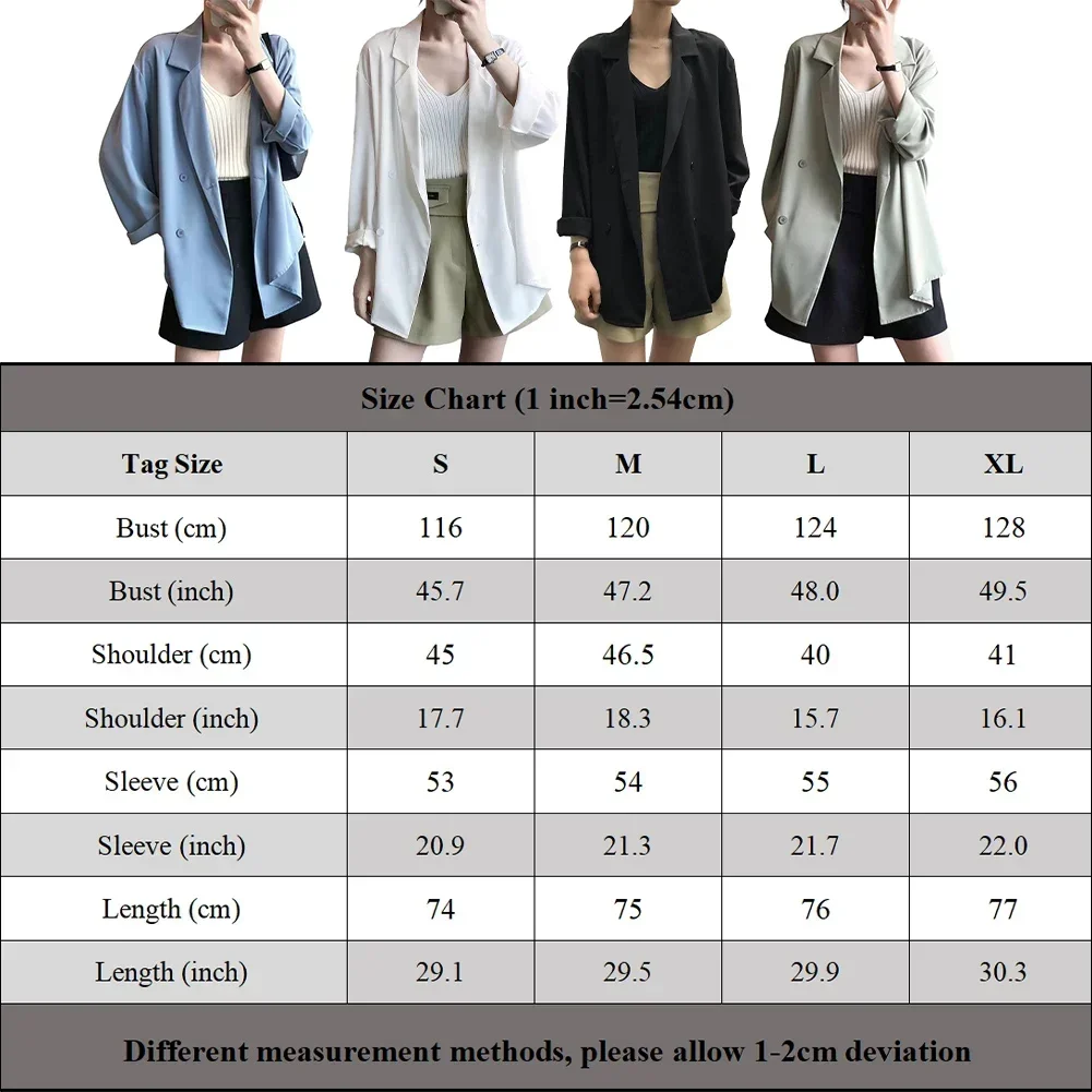 Blazers femininos verão lapela manga cheia ternos elegante trabalho ol blazer fino jaquetas de escritório casual sólido casacos negócios casaco superior