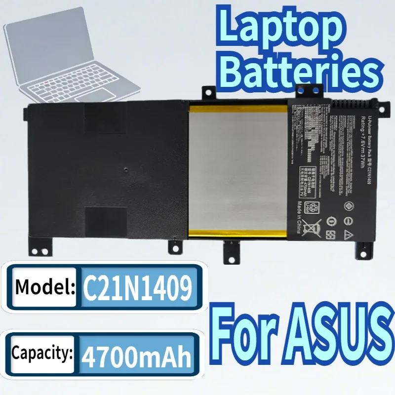 SWZY SWZY 4700mAh 7.6V 37Wh C21N1409 Laptop Battery for ASUS V455 V455L V455LB VM400C VM410L VM490 VM490L VM490LN VM490LN4510