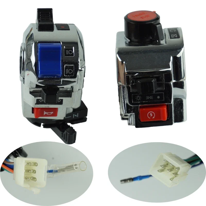 1 Pair 12V Aluminum Motorcycle 7/8
