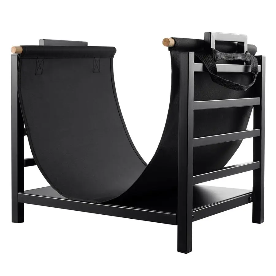 

Indoor Firewood Rack 18 Inch Fireplace Log Holder with Canvas Carrier