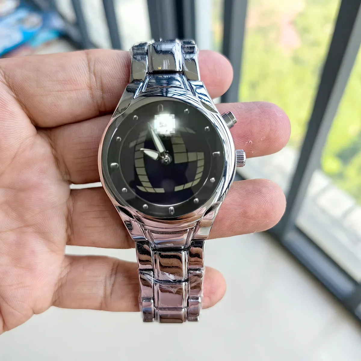 Rood quartz horloge Kleur Vierkant Y2K Wijzernummer Dubbel display Staal Personaliseer Hot Horloges Heren Zakelijk Dynamisch ontwerp Clcok