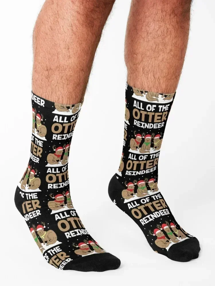 all of the otter reindeer Socks golf gym luxury Hiking boots Socks Male Women's