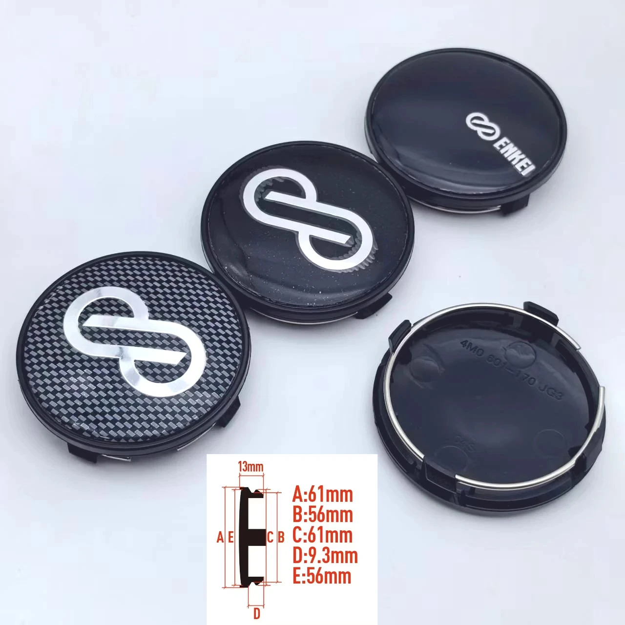 

4pcs 61mm ENKEI Logo Emblem Badge Car Wheel Center Caps Wheel Hub Center Dust Cover Rim Hubcaps Replace Car Styling Accessories