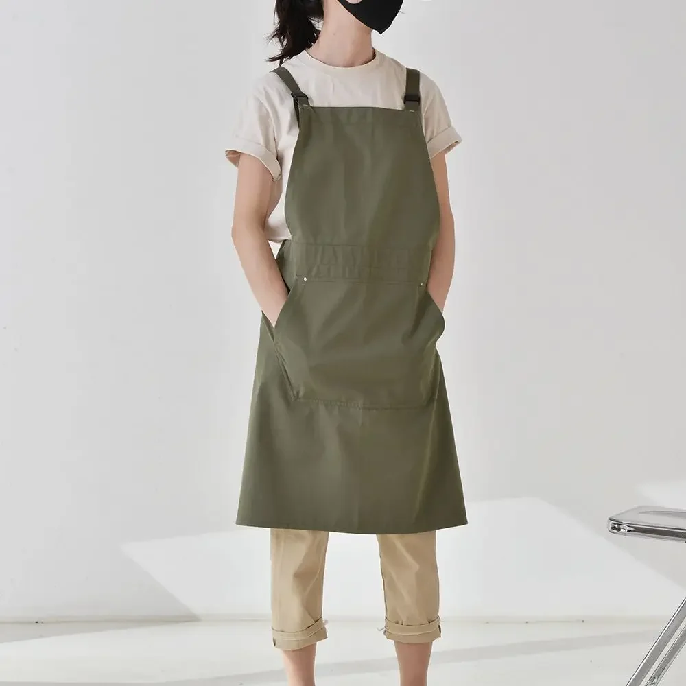 Waterproof Overalls Work Clothes Korean Restaurant Apron Waiter Cotton Kitchen Cooking Grilling Picnics Parties BBQ Camping