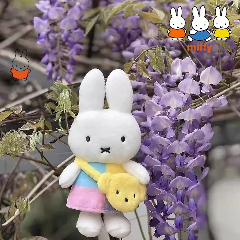 Miffy Cute Cartoon High-looking Anime Pendant Colorful Skirt Plush Toy Keychain Student Backpack Pendant Girl Holiday Gift