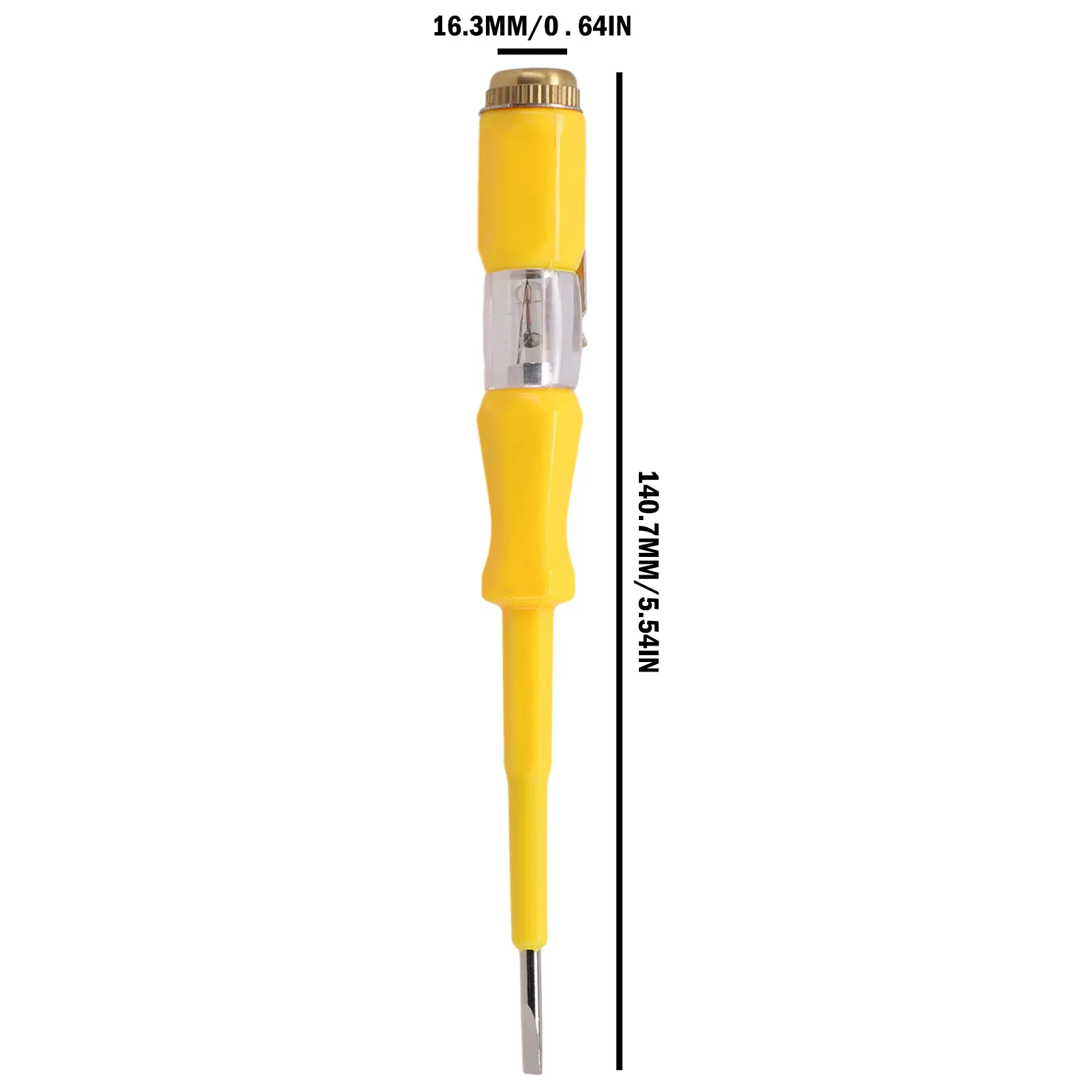 B07 Slotted Screwdriver Test Pen 100-500V Voltage Indicator With Light Non Insulation Electrical Tester For Home Car Repair Tool