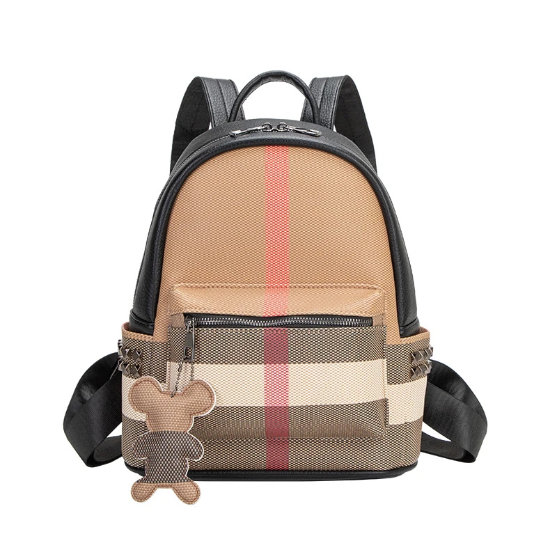 2025 nuovo zaino scozzese da donna, zaino alla moda e casual di grande capacità per viaggi, zaino da studente