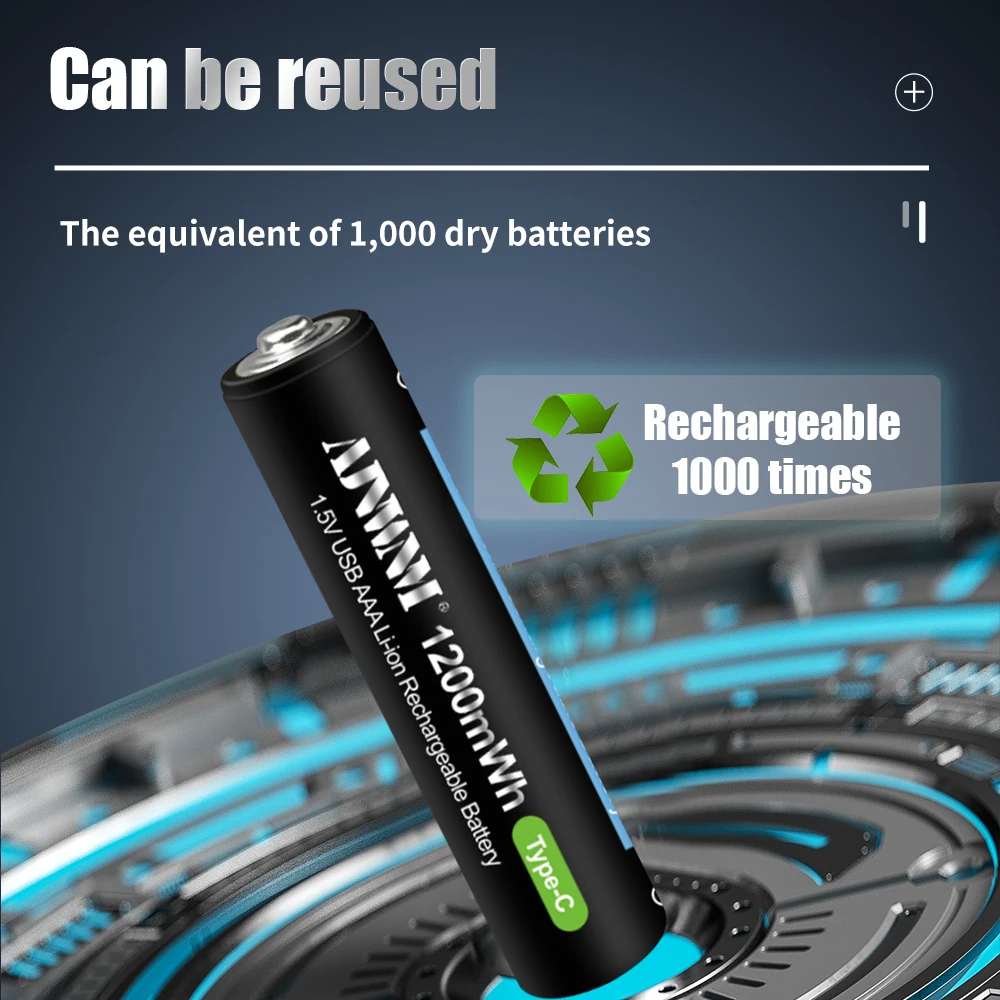 AJNWNM 1.5V AA Rechargeable Battery 4pcs AA 3500mWh 1.5V AA Li-ion Batteries+4pcs 1200mWh AAA Battery 1.5v AAA Batteries